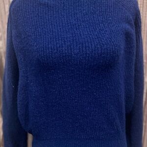 Elegant Navy Blue Women's Sweater